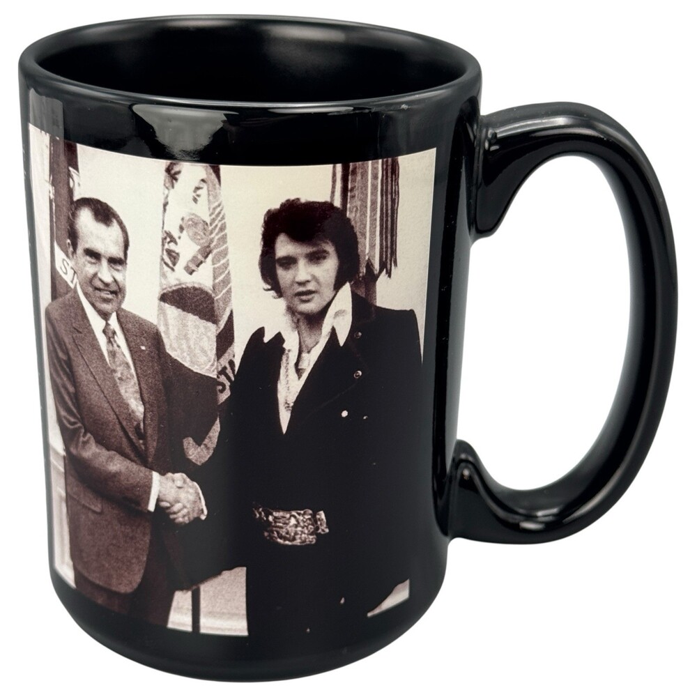 President Nixon & Elvis Presley Coffee Mug Memorabilia National Archives
